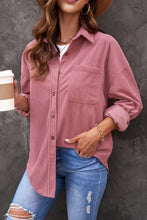 Load image into Gallery viewer, Pink Corduroy Button Pocket Shirt | Tops/Blouses & Shirts