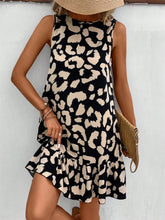 Load image into Gallery viewer, Tank Dress | Tied Leopard Round Neck Tank Dress