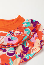 Load image into Gallery viewer, Orange Ribbed Knit Tiered Ruffled Sleeve Bodysuit | Tops/Bodysuits