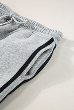 Load image into Gallery viewer, Light Grey Solid Color Side Striped Sweatshirt Active Set
