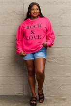 Load image into Gallery viewer, ROCK & LOVE Sweatshirt | Graphic Round Neck Sweatshirt