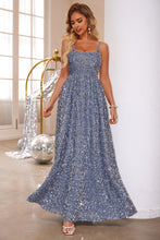 Load image into Gallery viewer, Formal Gown | Sequin Square Neck Maxi Cami Dress
