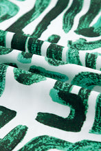 Load image into Gallery viewer, Puff Sleeve Top | Blackish Green Embroidered Frilled Printed Top