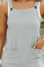Load image into Gallery viewer, Gray Textured Wide Leg Overall with Pockets | Bottoms/Pants & Culotte