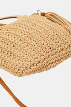 Load image into Gallery viewer, Crochet Knit Convertible Tote Bag with Tassel