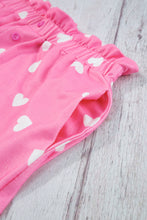 Load image into Gallery viewer, Loungewear Set | Pink Heart Print Long Sleeve Tee and Shorts