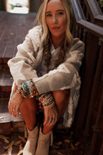 Load image into Gallery viewer, Khaki Star Pattern Winter Sweater with Pockets