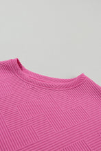 Load image into Gallery viewer, Strawberry Pink 2pcs Solid Textured Drawstring Shorts Set