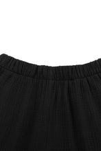 Load image into Gallery viewer, Black Textured High Waist Ruffled Bell Bottom Pants | Bottoms/Pants & Culotte