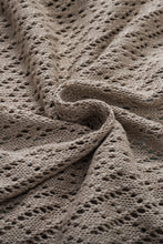 Load image into Gallery viewer, Open Front Cardigan | Smoke Gray Pointelle Knit Sweater