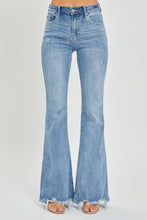 Load image into Gallery viewer, RISEN High Rise Frayed Hem Flare Jeans