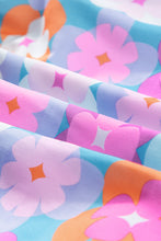 Load image into Gallery viewer, Maxi Dress | Blue Floral Print Frilly Neck Sleeveless Dress