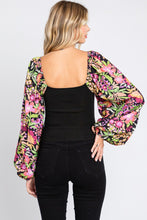 Load image into Gallery viewer, Womens Floral Blouse | ODDI Full Size Floral Balloon Sleeve Blouse | Tops/Blouses & Shirts