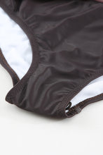 Load image into Gallery viewer, Brown Gradient Color Block Push Up Bikini Swimwear | Swimwear/Bikinis