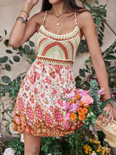 Load image into Gallery viewer, Printed Scoop Neck Mini Dress