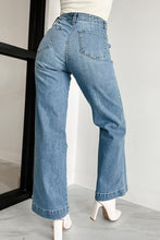 Load image into Gallery viewer, Dusk Blue Multi Buttons Medium Wash Straight Loose Leg Jeans | Bottoms/Jeans