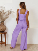Load image into Gallery viewer, Top & Pants Set | Square Neck Sleeveless Pants Set