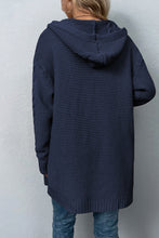 Load image into Gallery viewer, Cable-Knit Hooded Cardigan