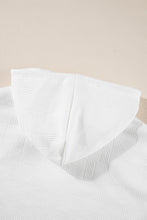 Load image into Gallery viewer, Hoodie Shorts Set | White Textured Cropped Activewear