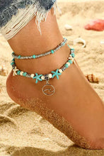 Load image into Gallery viewer, Sky Blue Beach Double Anklet
