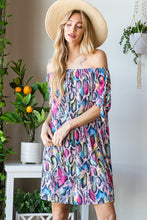 Load image into Gallery viewer, Off Shoulder Mini Dress | Full Size Mini Dress