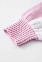 Load image into Gallery viewer, Checkered Sweater | Pink Bishop Sleeve Sweater