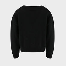 Load image into Gallery viewer, Flower Button Front Dropped Shoulder Cardigan