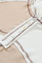 Load image into Gallery viewer, Multicolor Hoodie | Colorblock Seamed Ribbed Henley