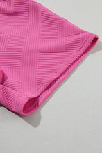 Load image into Gallery viewer, Strawberry Pink 2pcs Solid Textured Drawstring Shorts Set