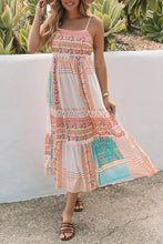 Load image into Gallery viewer, Multicolor Boho Patchwork Print Square Neck Sundress | Dresses/Maxi Dresses