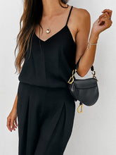 Load image into Gallery viewer, Womens Pants Set-Spaghetti Strap Cami and Wide Leg Pants Set | jumpsuit