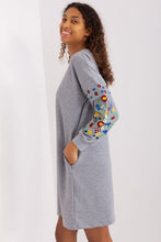 Load image into Gallery viewer, Sweater Dress | Embroidered Long Sleeves