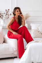 Load image into Gallery viewer, Natural Cotton Loungewear Set with Elastic Waist