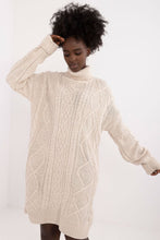 Load image into Gallery viewer, Turtleneck Casual Gray Sweater Dress