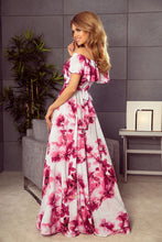 Load image into Gallery viewer, Off Shoulder Floral Maxi Dress