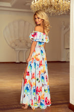 Load image into Gallery viewer, Off Shoulder Floral Maxi Dress