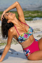 Load image into Gallery viewer, High Waist Bikini Swimsuit | Flower Print