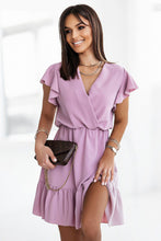 Load image into Gallery viewer, Elegant Mini Dress | V Neck Frill Sleeves