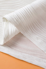 Load image into Gallery viewer, V Neck Top | White Textured Short Sleeve Top