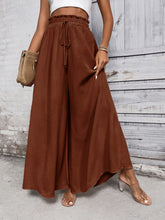 Load image into Gallery viewer, Wide Leg Pants | Tied High Waist Wide Leg Pants