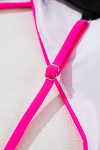 Load image into Gallery viewer, Rose Red Crossover Colorblock Cutout One Piece Swimsuit | Swimwear/One Piece Swimsuit