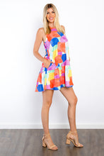 Load image into Gallery viewer, Mini Dress | Abstract Print Ruffle Hem Dress with Pockets