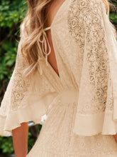 Load image into Gallery viewer, Womens Mini Dress | Lace Cutout Half Sleeve Mini Dress | Mini Dress