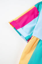 Load image into Gallery viewer, Mini Dress | Color Block Half Sleeve Mini Dress
