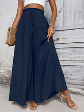 Load image into Gallery viewer, Wide Leg Pants | Tied High Waist Wide Leg Pants