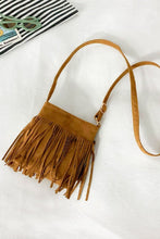 Load image into Gallery viewer, Leather Fringe Sling Cross Body Bag