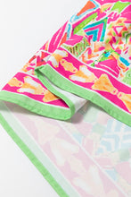 Load image into Gallery viewer, Babydoll Blouse | Orange Geometric Print Bell Sleeve O Neck