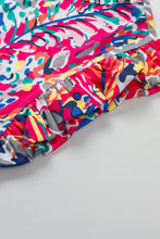 Load image into Gallery viewer, Rose Floral Print Tank Top with Ruffles | Tops/Tank Tops