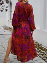Load image into Gallery viewer, Long Sleeve Midi Dress | Split Surplice