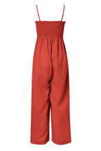 Load image into Gallery viewer, Womens Jumpsuit | Smocked Spaghetti Strap Wide Leg Jumpsuit | jumpsuit